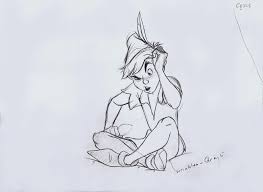 Peter Pan Girls Talk Too Much Disney Concept Art Disney Sketches Cartoon Drawings