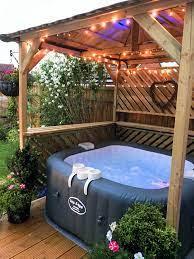 The hot tub is from hot spring spas. 21 Exclusive Backyard Hot Tub Gazebo To Copy Asap Hot Tub Backyard Hot Tub Outdoor Hot Tub Gazebo