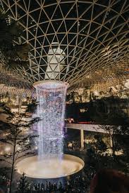 The rain vortex, the world's largest indoor waterfall.read: Jewel Changi Airport A Stunning Marvel Attracting International Travellers Connected To India