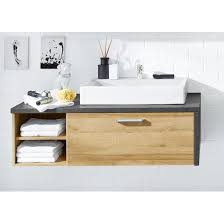 Waschbeckenunterschrank Bay Eiche Riviera Honig Nachbildung Ca 123 X 39 X 53 Cm Badezimmer Unterschrank Holz Badezimmer Unterschrank Waschbeckenunterschrank