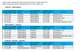 Perjalanan dari putatan ke terminal feri menumbok pkpb. Ferry Brunei Labuan Menumbok To Our Valued Customer We Wish To Inform That Commencing From 28th March 2017 To 30th April 2017 There Will Be Minor Changes To Our Ferry Schedules