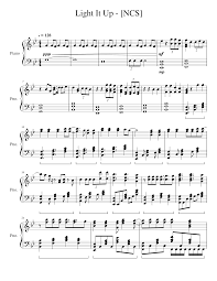 Fly me to the moon is a song by frank sinatra.use your computer keyboard to play fly me to the moon on virtual piano. Robin Hustin X Tobimorrow Light It Up Feat Jex Ncs Piano Sheet Music For Piano Solo Musescore Com
