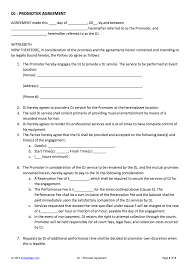 Dj Promoter Contract Template For Hiring A Dj Contract Template Rental Agreement Templates Event Planning Contract