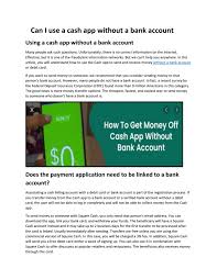 However, sometimes it's necessary for you to request a refund from a cash app transaction. Can I Use A Cash App Without A Bank Account By Asif Javed Issuu