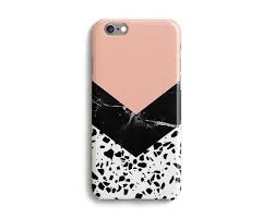 Black And White Mobile Cover Design Geometric Print Phone Case Featuring White Marble Print Black And White Granite And Colour Block Shape Please Get In T Geometric Iphone Print Phone Case Case