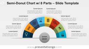 Semi Donut Chart With 8 Parts For Powerpoint And Google Slides