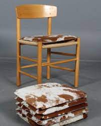 square cow leather chair pads set of 6 pieces kitchen decor grey classic chair kitchen design color