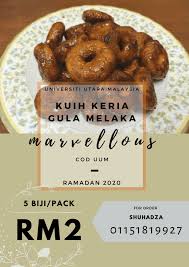 He made this yummy dessert to celebrate mother's day with. Kuih Keria Gula Melaka Asnaf I Care