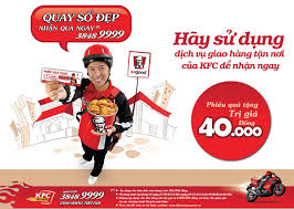 Hãy sử dụng dịch vụ giao hàng tận nơi của KFC để nhận ngay 40.000đ
