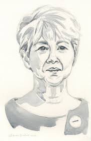 The Pretentious Cleveland Portrait Artists drawing Mary Doria Russell  9-2-22 — The Pretentious Cleveland Portrait Artists.