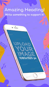 Angled Pink Iphone 7 Ios Screenshot Maker 1343 Pink Iphone Iphone Mockup App Design