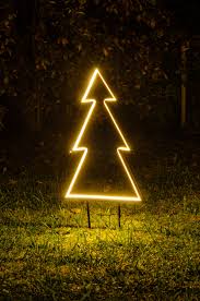 Gartenstecker Weihnachten Led Tanne Gartendeko Beleuchtung Garten Neon Licht Led Tannenbaum Gartenstecker