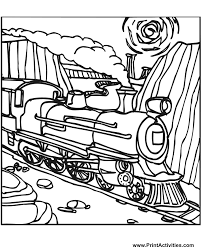 Printable coloring and activity pages are one way to keep the kids happy (or at least occupie. Steam Train Coloring Pages Coloring Home