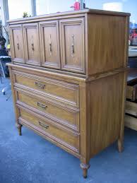 Mid Century White Fine Furniture Highboy In Butternut Cousin To Walnut Fine Furniture Dressers And Chests Home Goods
