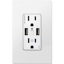 Usb wall outlets/chargers from leviton delivers powerful charging, faster, helping you charge at the speed of life. In Wall Smart Wi Fi Usb Charging Outlet White Wiring Devices Lighting Controls Smart Home Topgreener