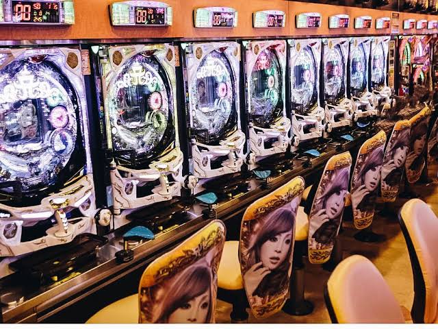 Bên trong một tiệm Pachinko tại Nhật Bản, do AI tạo