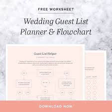 How To Create Your Wedding Guest List Free Worksheet
