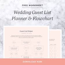 how to create your wedding guest list free worksheet