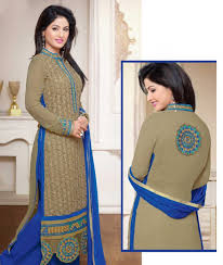 Hina Khan Beige Georgette Palazzo Suit 61270 Clothes For Women Palazzo Suit Pakistani Outfits