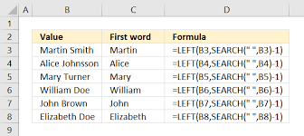 How to get the first word in a text using excel formula. Extract First Word In Cell