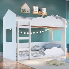 Camas Infantil Com Proteção Lateral E Colchão Beliche Montessoriano Com Grade Nuvem Casinha Branco Beliche Como Organizar Quarto Pequeno Inspiracao Do Quarto