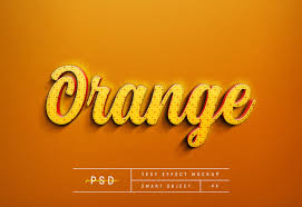Download Customizable Orange Text Style Effect Mockup Template Text Style 3d Text Effect Mockup Template