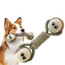 dog toys pet chew dumbbell rope tennis puppy dog teeth cleaning training tool chew toys for dog affili evcil hayvan malzemeleri kopek oyuncaklari ev kopekleri