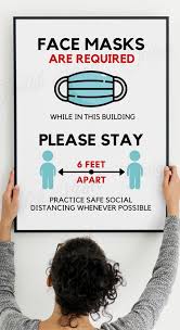 Face Masks Are Required Printable Business Sign Social Distancing Sign Stay 6ft Apart Printable Mask Required Window Sign Pdf Jpg In 2020 Hand Washing Poster Business Signs Health And Safety Poster