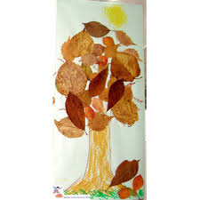 Couronnant les arbres élancés vers le ciel, elles s'animent encore. Collage De Feuilles D Automne Pour Faire Un Arbre Tete A Modeler