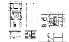 Autocad 2 storey house elevation. 2 Storey House Plan With Elevation And Section In Dwg File Residential House 2 Storey Floor Plan House Plan With Elevation And Section