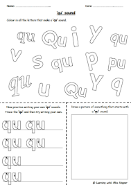 phonics qu worksheet teaching resources