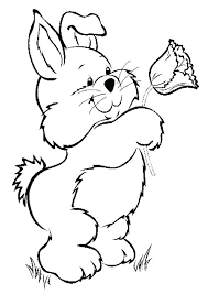 We've included complex and simple designs to fit different age groups. Coloring Pages Easter Bunny With Flower Coloring Pages