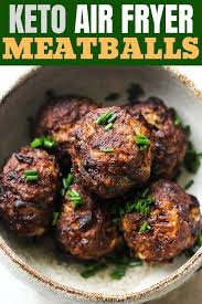 Juicy Healthy Ground Beef Air Fryer Meatballs Use Them As An Appetizer Try Them As A M Air Fryer Dinner Recipes Air Fryer Recipes Healthy Healthy Ground Beef