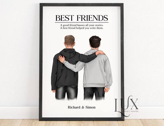 Boy Best Friend Print, Guy Best Friend Birthday Gift, Male Best Friend  Gift, Brother Gifts, Gay Best Friend, Cousin, Gay Boyfriend Gift - Etsy
