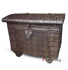A trunk, also known as a travel trunk, is a large cuboid container designed to hold clothes and other personal belongings. Antique Wooden Storage Trunk Antique Look Travel Trunk Vintage Trunks And Chests Indian Rustic Trunk Decorative Trunks Online