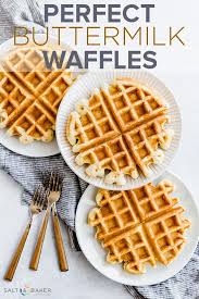 Beautifully Crisp On The Outside Light And Fluffy On The Inside This Buttermilk Waffle Recipe Resul Waffles Recipe Homemade Easy Waffle Recipe Waffle Recipes