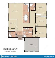 Bungalow grundrisse die grosste auswahl im netz. Wohnraumplan Mit Mobeln Und Garage Vektor Abbildung Illustration Von Abbildung Planen 165738964