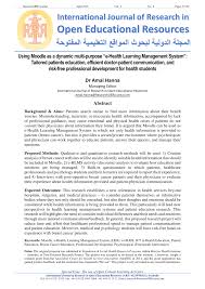 We offer online talks, video courses, . Pdf Using Moodle As A Dynamic Multi Purpose E Health Learning Management System Tailored Patients Education Efficient Doctor Patient Communication And Risk Free Professional Development For Health Students