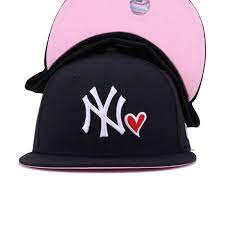 New York Yankees Navy Heart Pink Bottom New Era 59fifty Fitted
