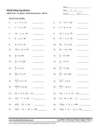 392 equation worksheet templates are collected for any of your needs. Two Step Equations Worksheet Pdf Multi Step Equations Worksheet Pdf In 2020 Multi Step Equations Worksheets Multi Step Equations Algebra Worksheets