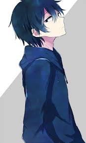 Dark Blue Hair Anime Guy Hoodie Coloriage Manga Garcons Anime Mignons Dessin Kawaii Manga