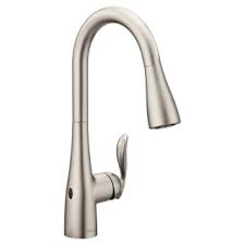 Maybe you would like to learn more about one of these? Moen 7594ewsrs Spot Resist Stainless Arbor Pull Down High Arc Kitchen Faucet With Motionsense Power Clean And Reflex Technology Includes Escutcheon Plate Faucet Com