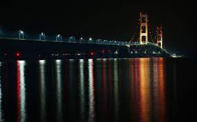 The mackinac bridge at night. Mackinac Bridge At Night Mynorth Com