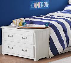 Without a nightstand, you have no place to put a lamp, set your mobile device while it's charging overnight, or keep a in most cases, nightstands operate as mini storage units. Belden End Of Bed Kids Dresser Pottery Barn Kids