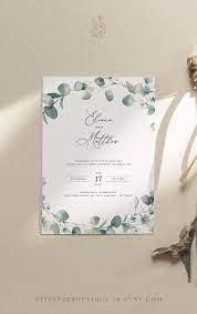Laila Bohemian Wedding Invitation Template With Watercolor Etsy Wedding Invitations Wedding Invitation Templates Bohemian Wedding Invitations