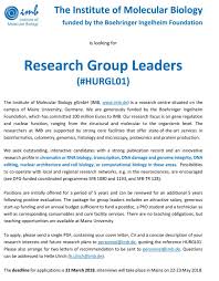 Marvin, improving outcomes with commitment to provide high quality patient care is a mission that so closely resonates with my work ethic that i know my skills can be the right fit for your new wound care specialist position. Imb Mainz On Twitter The Institute Of Molecular Biology Is Recruiting Research Group Leaders Please Check The Link Below For More Details And Feel Free To Share Widely Https T Co Vrq4jaygfy Https T Co K1s5i8vlp7