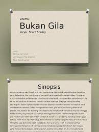 Antologi tingkatan 5 sejadah rindu animasi drama direka cipta oleh myteach sdn bhd produk dalam bentuk powerpoint atm (advance teaching module). Bukan Gila Drama Komsas