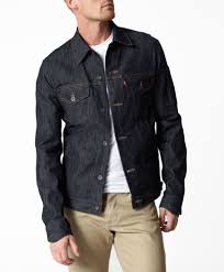 Levi S Trucker Commuter Jackets Dark Denim Jacket Mens Outfits