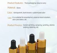 Serum Glass Dropper Small Amber Essential Oil Bottle 1ml 2ml ...