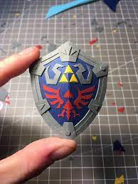 Miniature Papercraft Hylian Shield From Zelda Botw Paper Crafts Miniatures Zelda